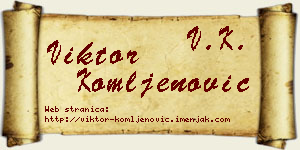 Viktor Komljenović vizit kartica